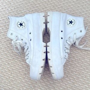 White Platform Tread Converse